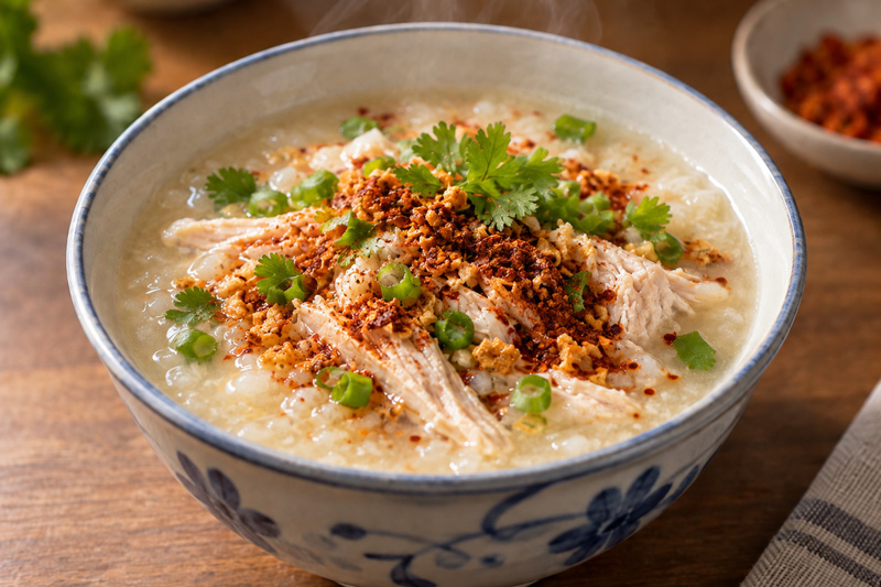 ข้าวต้มร้อน ๆ ปรุงรสได้แซ่บตามใจ
